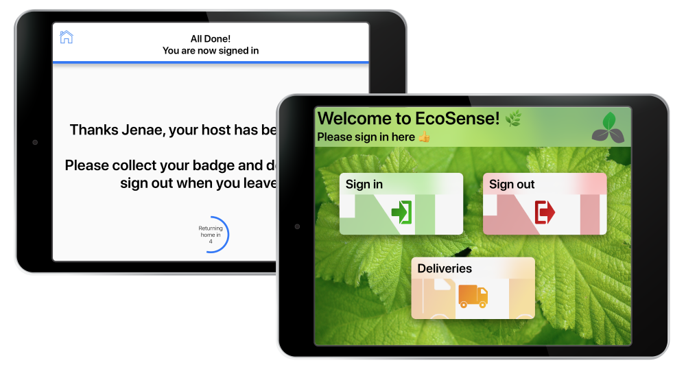 2 ipads signed in ecosense