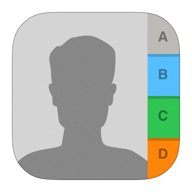 Apple contacts icon 768x768