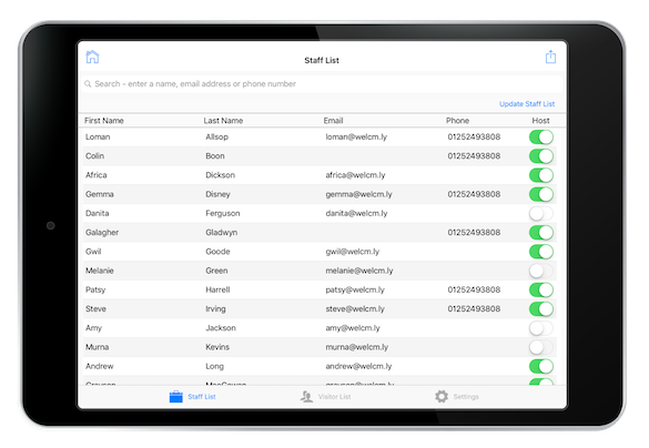 Importing Contacts To Your iPad & Populating Your Welcm Staff List